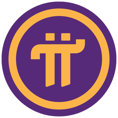 Das Pi Coin Token-Symbol, wie es auf den Listungsseiten der Pi Coin Börsen erscheint